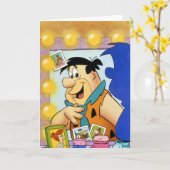 Fred Flintstone Look in Mirror Karte (Gelbe Blume)
