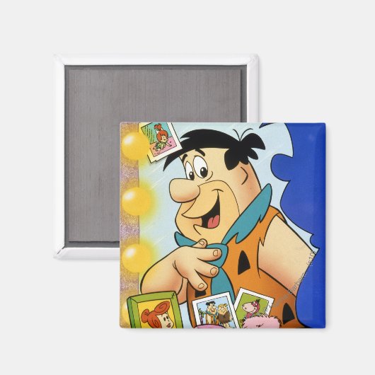 Fred Flintstone Look in Mirror Magnet (Vorderseite/Rückseite)