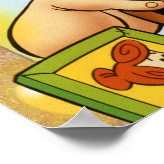 Fred Flintstone Look in Mirror Poster (Ecke)