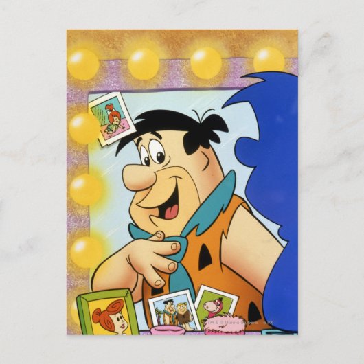 Fred Flintstone Look in Mirror Postkarte (Vorderseite)