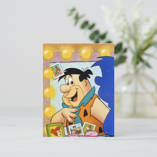 Fred Flintstone Look in Mirror Postkarte (Stehend Vorderseite)