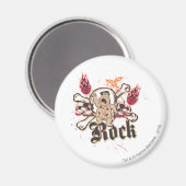 Fred Flintstone Rock Magnet (Vorderseite/Rückseite)