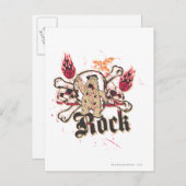 Fred Flintstone Rock Postkarte (Vorne/Hinten)