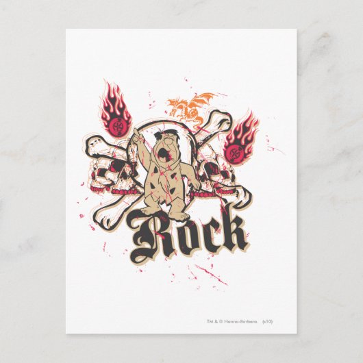 Fred Flintstone Rock Postkarte (Vorderseite)
