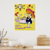Fred Flintstone Wilma Barney und Betty Fiesta Poster (Küche)