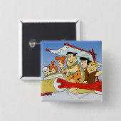 Fred Flintstone Wilma Barney und Betty PEBBLES™ Button (Vorne & Hinten)
