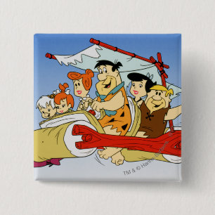 Fred Flintstone Wilma Barney und Betty PEBBLES™ Button