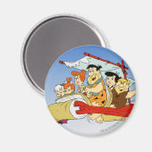 Fred Flintstone Wilma Barney und Betty PEBBLES™ Magnet (Vorderseite/Rückseite)