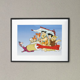 Fred Flintstone Wilma Barney und Betty PEBBLES™ Poster