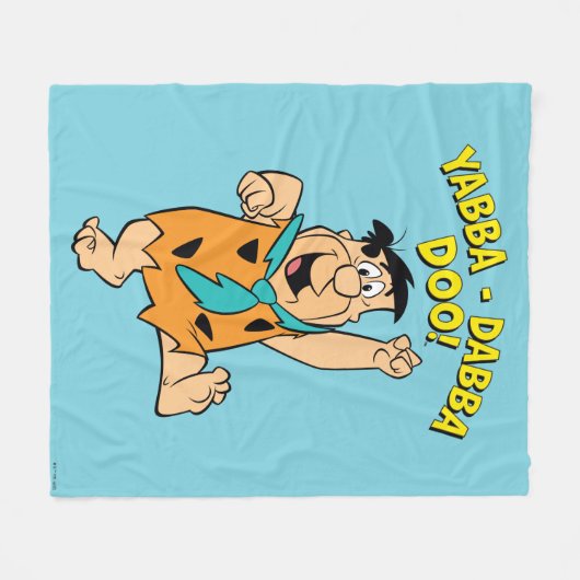 Fred Flintstone Yabba-Dabba Doo! Fleecedecke (Vorderseite (Horizontal))