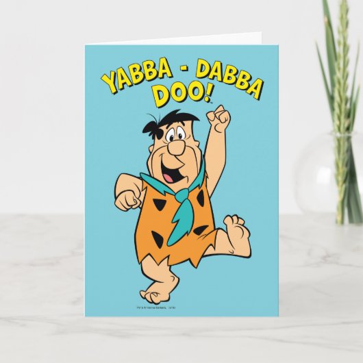 Fred Flintstone Yabba-Dabba Doo! Karte (Vorderseite)