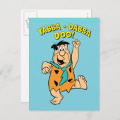 Fred Flintstone Yabba-Dabba Doo! Postkarte (Vorne/Hinten)