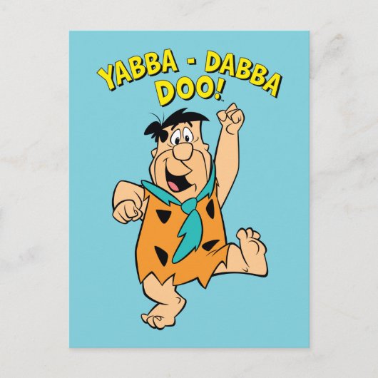 Fred Flintstone Yabba-Dabba Doo! Postkarte (Vorderseite)