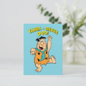 Fred Flintstone Yabba-Dabba Doo! Postkarte (Stehend Vorderseite)