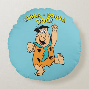 Fred Flintstone Yabba-Dabba Doo! Rundes Kissen