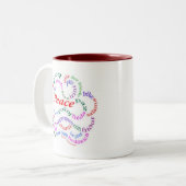 Fred ist FriedensTasse Zweifarbige Tasse (Vorderseite Links)