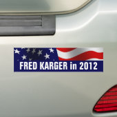 Fred Karger 2012 Autoaufkleber (Auf Auto)