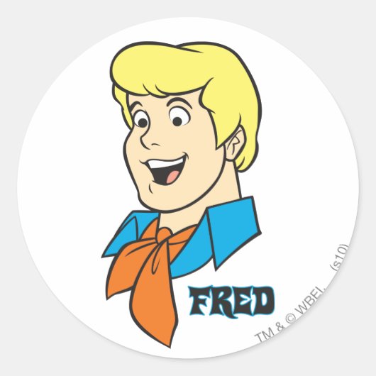 Fred Name Graphic Runder Aufkleber (Vorderseite)