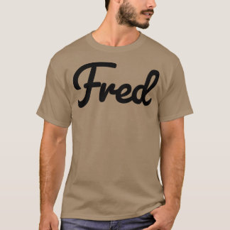 Fred Name Typografie T-Shirt
