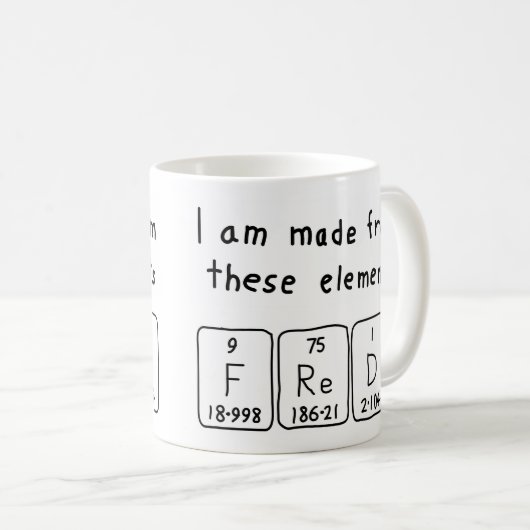 Fred Periodenname Tasse (VorderseiteRechts)