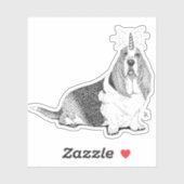 Fred the Bassetcorn Sticker (Blatt)