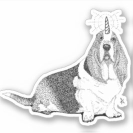 Fred the Bassetcorn Sticker
