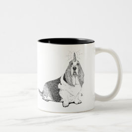Fred the Bassetcorn Zweifarbige Tasse