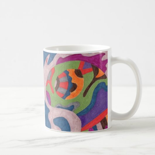 Fred the Cosmic Worm, Abstrakt Art Tasse (Rechts)