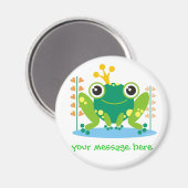 Fred the Froggy Customizable Magnet (Vorderseite/Rückseite)