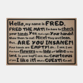 Fred the Mat - The Guest Inspector Fußmatte (Vorderseite)
