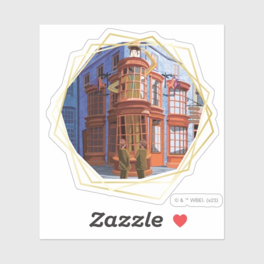 Fred und George bei Weasleys Wizard Wheezes Aufkleber (Blatt)