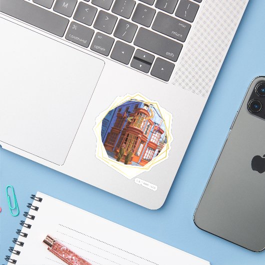 Fred und George bei Weasleys Wizard Wheezes Aufkleber (Laptop mit iPhone)