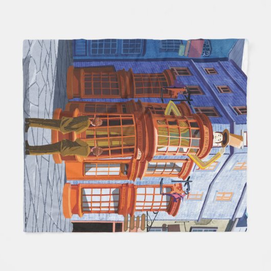 Fred und George bei Weasleys Wizard Wheezes Fleecedecke (Vorderseite (Horizontal))