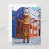 Fred und George bei Weasleys Wizard Wheezes Postkarte (Vorne/Hinten)
