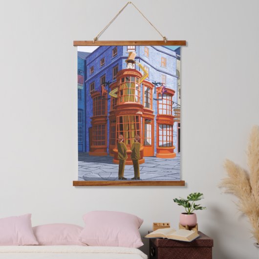Fred und George bei Weasleys Wizard Wheezes Wandteppich Mit Holzrahmen (Schlafzimmer)
