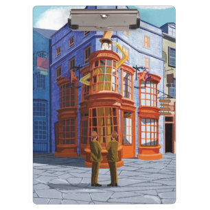 Fred und George in Weasley's Wizard Wheezes Klemmbrett