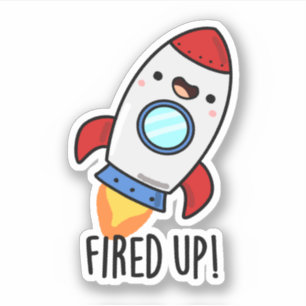 Fred Up Funny Rocket Puff Aufkleber