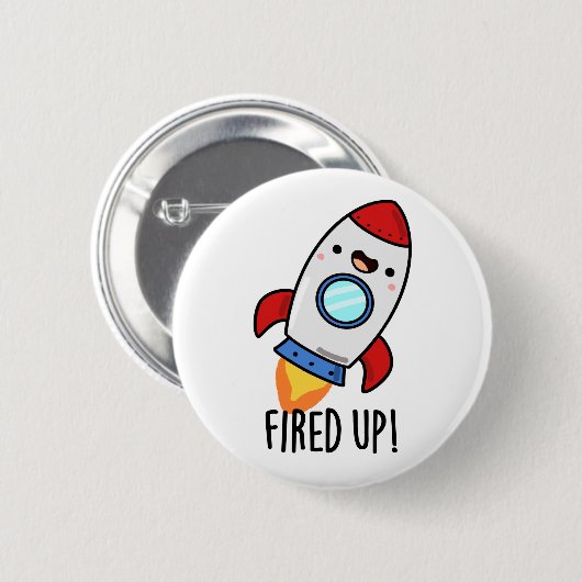 Fred Up Funny Rocket Puff Button (Vorne & Hinten)