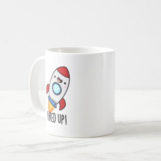 Fred Up Funny Rocket Puff Kaffeetasse (Vorderseite Links)