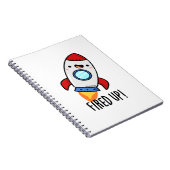 Fred Up Funny Rocket Puff Notizblock (Rechte Seite)