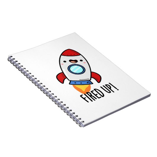 Fred Up Funny Rocket Puff Notizblock (Rechte Seite)