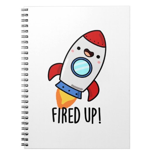 Fred Up Funny Rocket Puff Notizblock (Vorderseite)