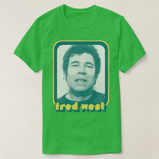 Fred West 90er Retro True Crime Design T-Shirt (Design vorne)