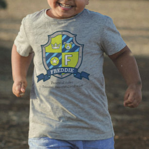 Freddie Buchstabe F Jungs nennen Wappen Baby T-shirt