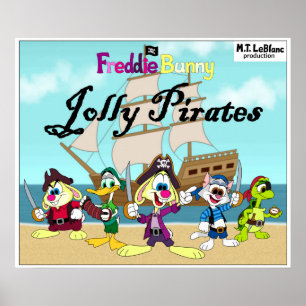 Freddie Bunny Jolly Pirates Poster
