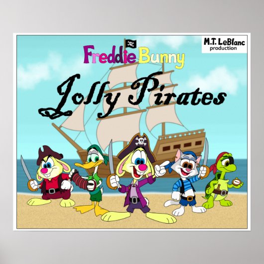 Freddie Bunny Jolly Pirates Poster (Vorne)