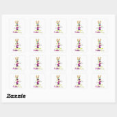 Freddie Bunny Quadratisches Aufkleber (Blatt)