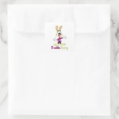Freddie Bunny Quadratisches Aufkleber (Tasche)