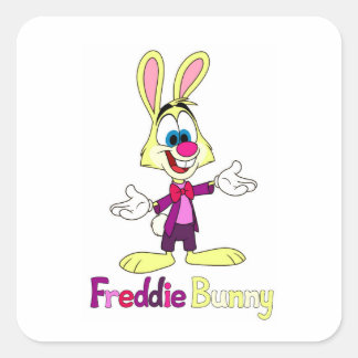 Freddie Bunny Quadratisches Aufkleber