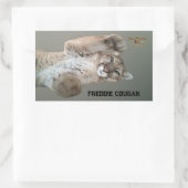 Freddie Cougar Rechteckiger Aufkleber (Tasche)